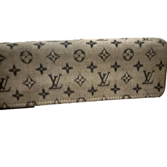 Louis Vuitton Mini Lin Navy Blue Wallet - Picture 13 of 14